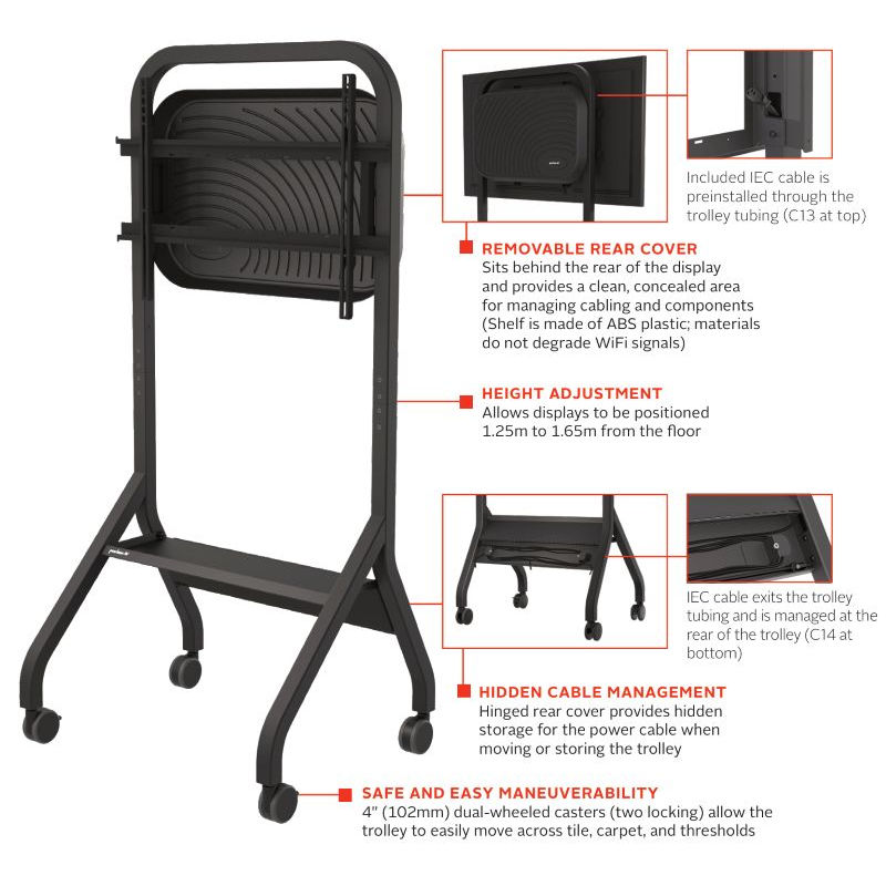 Peerless SR860 Flat Panel Cart - Image 5